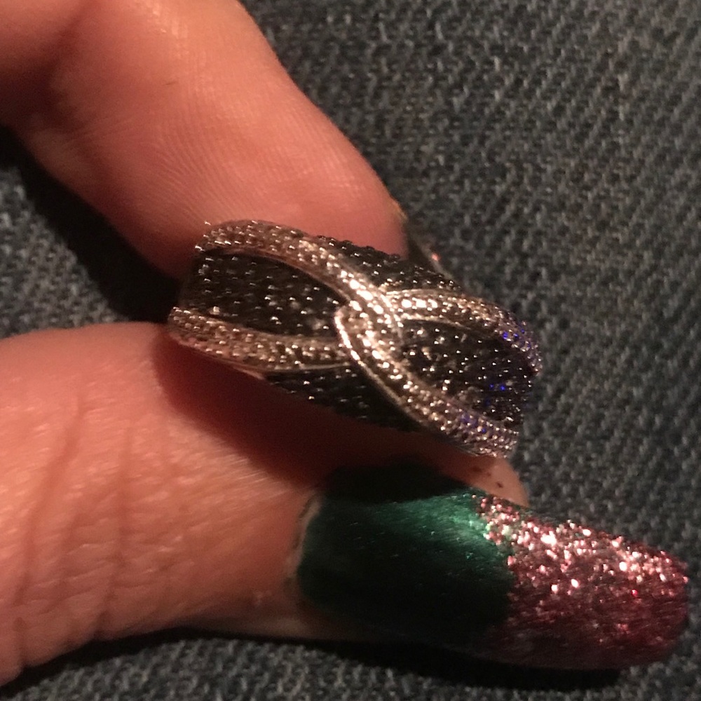 Black and White diamond ring